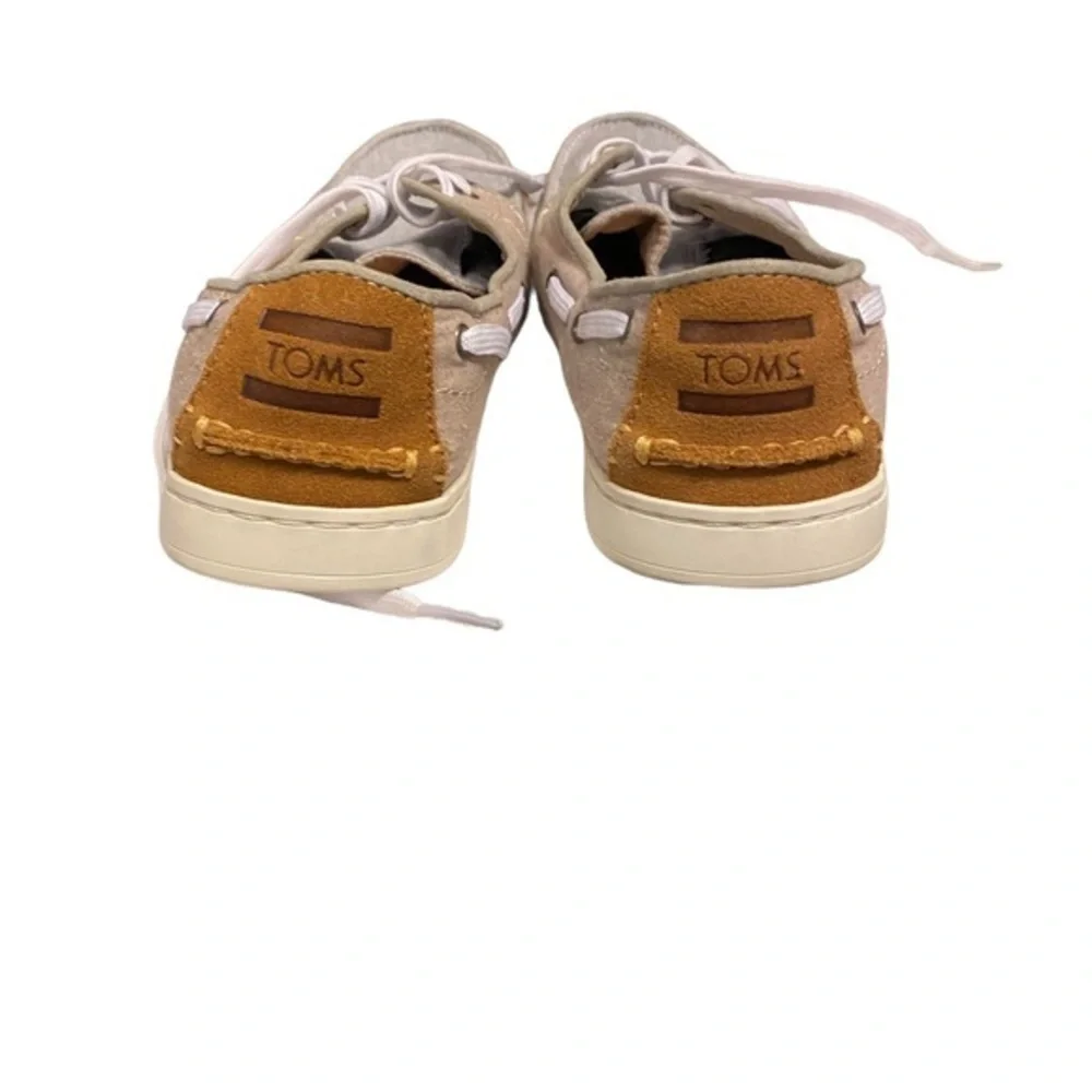Toms mens culver boat shoe tan and blue size 8.5 NWOB - Picture 2 of 10